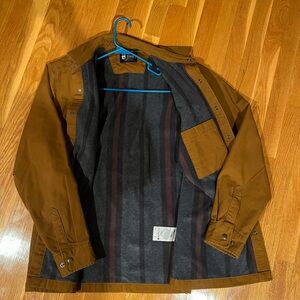 carhartt mens rugged flex fleece-lined snap-front shirt jacket